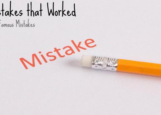 the word mistake in red print with a yellow pencil and eraser